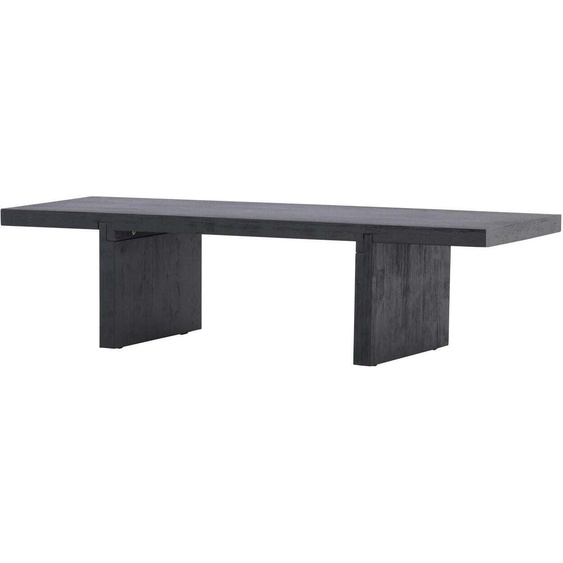 FURNLUX Table basse Yakunik Noir 38cm / Hauptfarbe : Schwarz / Abmessungen : 38 x 120 x 30 cm