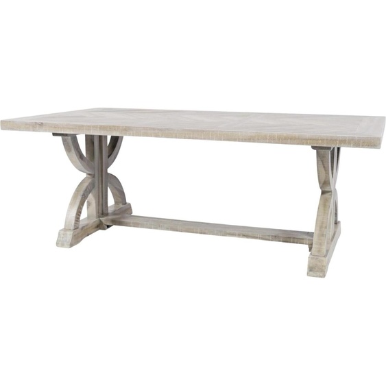 FURNLUX Table de salle à manger Avola Beige 127cm / Couleur principale : Beige / Dimensions : 127 x 47 x 71 cm