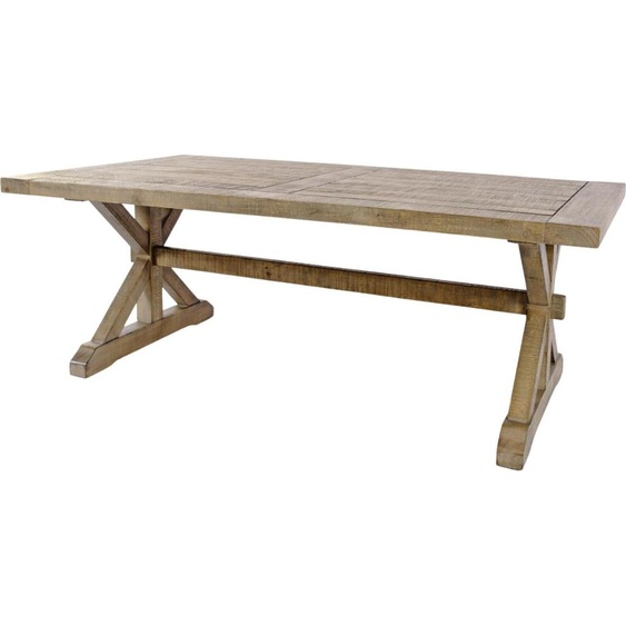 FURNLUX Table de salle à manger Avola chêne 127cm / Couleur principale : Beige / Dimensions : 127 x 47 x 71 cm
