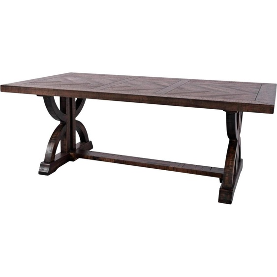 FURNLUX Table de salle à manger Avola Marron foncé 127cm / Couleur principale : Marron / Dimensions : 127 x 47 x 71 cm