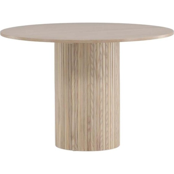 FURNLUX Table à manger Bianca Beige 110cm / Hauptfarbe : Beige / Dimensions : 110 x 110 x 75 cm