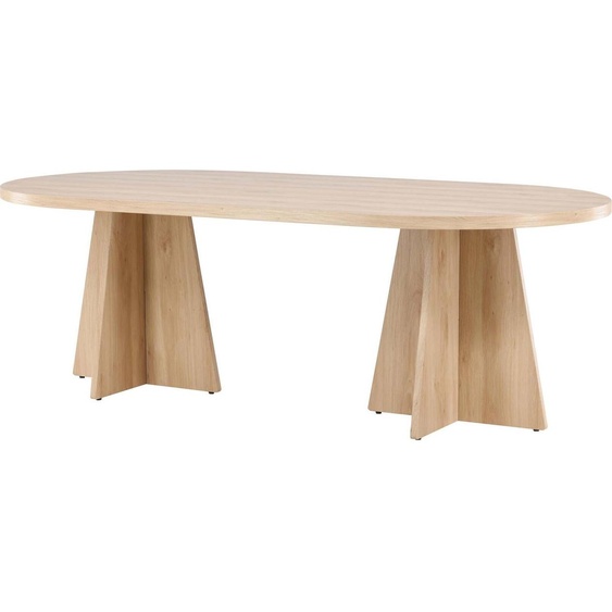 FURNLUX Table à manger Bootcut Oak 115cm / Hauptfarbe : Beige / Dimensions : 115 x 230 x 76 cm