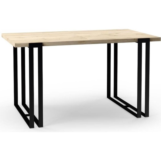 FURNLUX Table de salle à manger Horten Chêne clair 80cm / Couleur principale : Beige / Dimensions : 80 x 76 x 240 cm