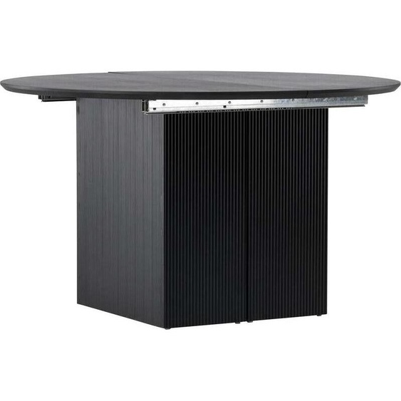 FURNLUX Table à manger Matilda Black 130cm / Hauptfarbe : Schwarz / Abmessungen : 130 x 180 x 75 cm