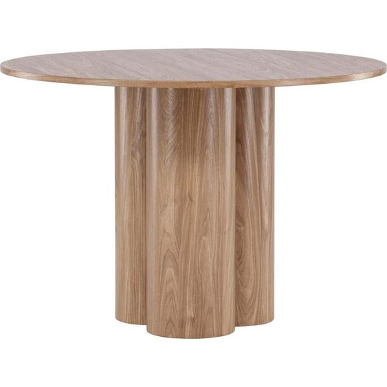FURNLUX Table à manger Olivia Chêne foncé 110cm / Hauptfarbe : Braun / Dimensions : 110 x 110 x 75 cm