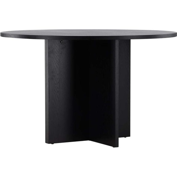 FURNLUX Table à manger Strada Black 170cm / Hauptfarbe : Schwarz / Abmessungen : 170 x 170 x 74 cm
