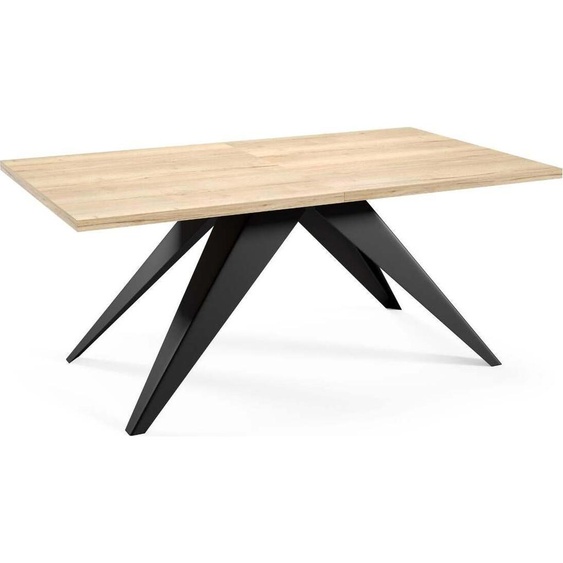 FURNLUX Table de salle à manger Vento Beige 90cm / Couleur principale : Beige / Dimensions : 90 x 76 x 260 cm