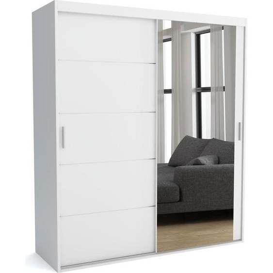 FURNLUX Tapis de vestiaire A Blanc 150cm / Couleur principale : Blanc / Dimensions : 150 x 60 x 205 cm