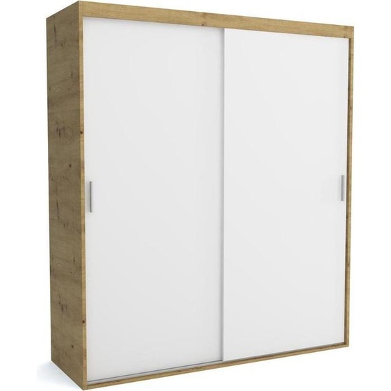 FURNLUX Tapis de vestiaire A Blanc Et Marron 150cm / Couleur principale : Blanc / Dimensions : 150 x 60 x 205 cm