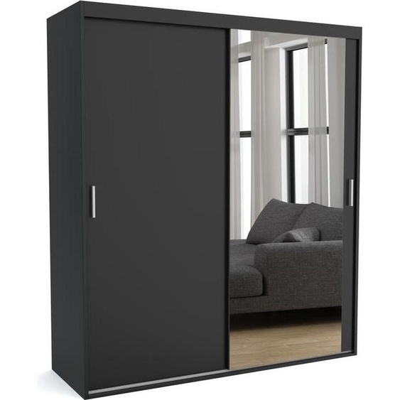 FURNLUX Tapis de vestiaire A Noir 140cm / Couleur principale : Noir / Dimensions : 140 x 60 x 205 cm