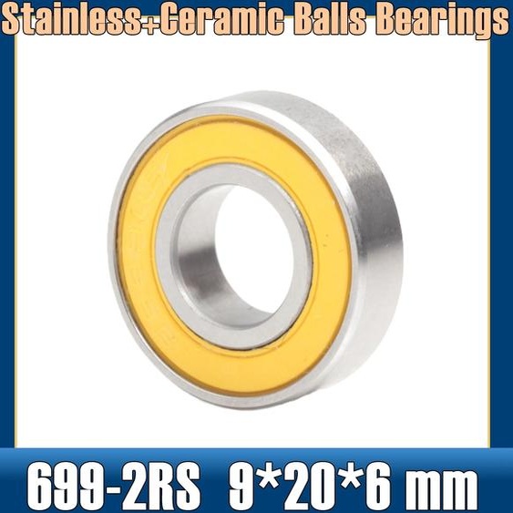 FUSHIPRO 699-2RS roulement en acier inoxydable 9*20*6mm (1 PC ) ABEC-5 699 RS vélo moyeu avant arrière moyeux roue 9 20 6 céramique IkBearings