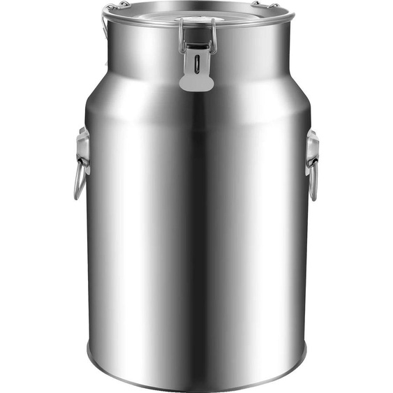 Fût en acier inoxydable, capacité 18L, conservation polyvalente des aliments, argenté