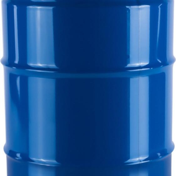 Fût en acier TH 216,5L avec rainures, trous de 3/4 et 2 dans le couvercle - bleu marine