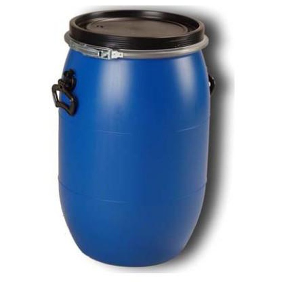 Fût plastique 60 L à couvercle et poignées