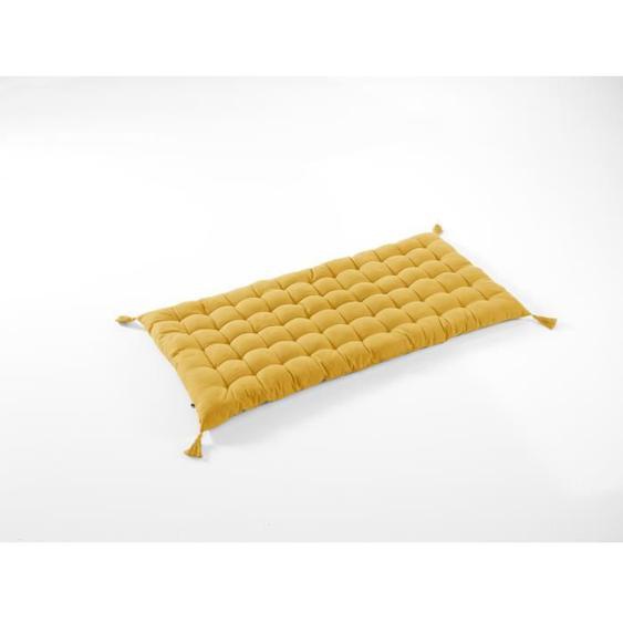 Futon dextérieur 60x120cm KALA - LEFFET PAPILLON - 100% coton déperlant et anti-UV - Safran