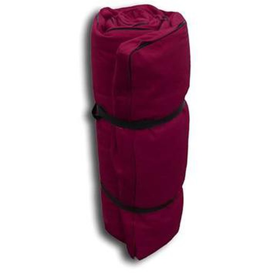 Futon Portable - ACUONE - Bourdeaux - Matelas inclus - 1 personne - 100% coton