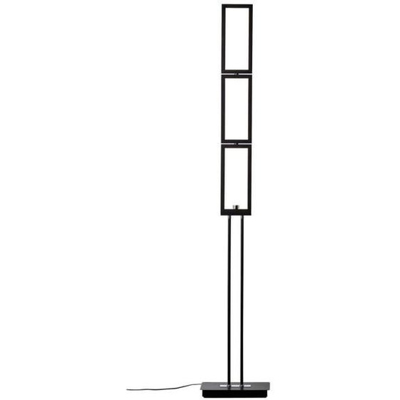 Lampadaire LED Ranut 3 flammes - BRILLIANT - Noir - Variateur tactile - Économie dénergie - Design contemporain