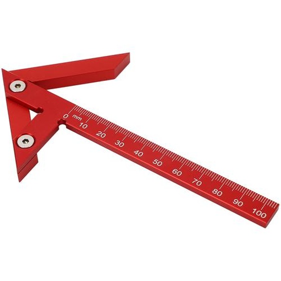 Gabarit de centrage 105 mm 45° 90° Alliage daluminium Outil de mesure et de traçage pour le travail du bois