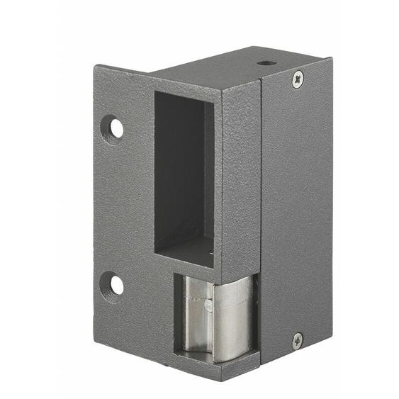 Thirard - Gâche électrique pour serrure horizontale en applique, droite, 12/24V, gris