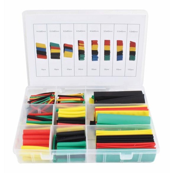 Gaines thermorétractables Kit de gaines thermorétractables 328 pièces