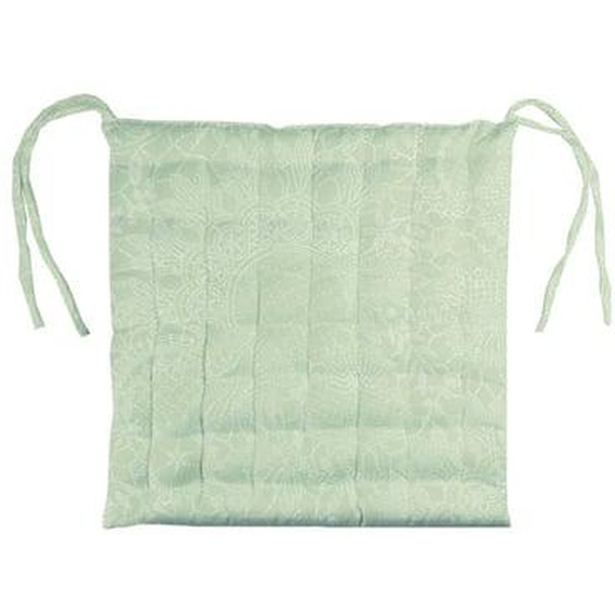 Galette de chaise Mille guipures jade enduit imperméable