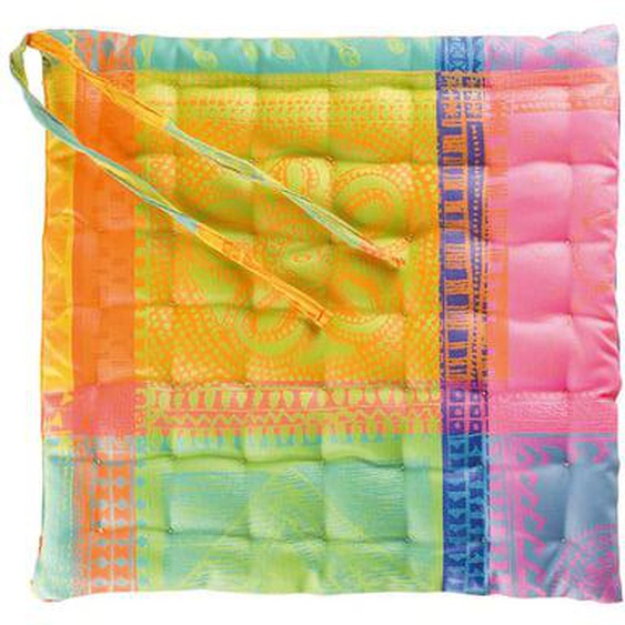 Galette de chaise Mille wax creole enduit imperméable