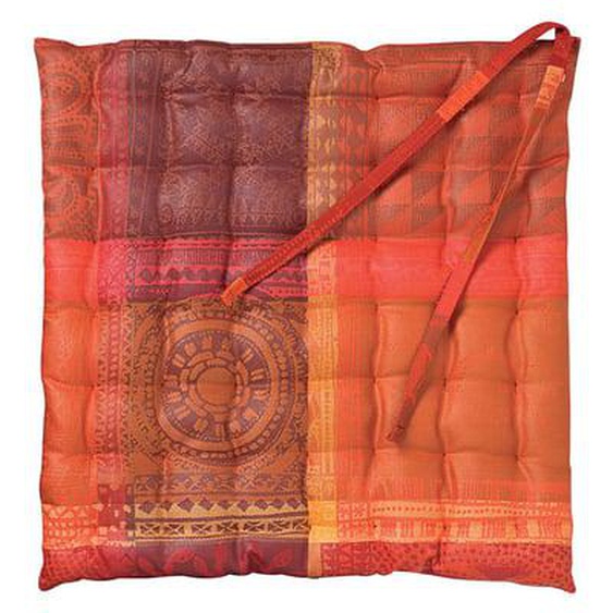 Galette de chaise Mille wax creole enduit imperméable