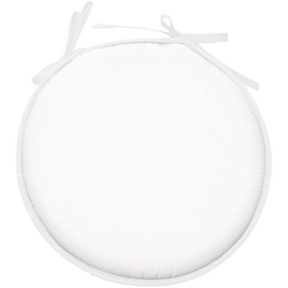Galette de chaise ronde Unie Pop color 40 cm Blanc