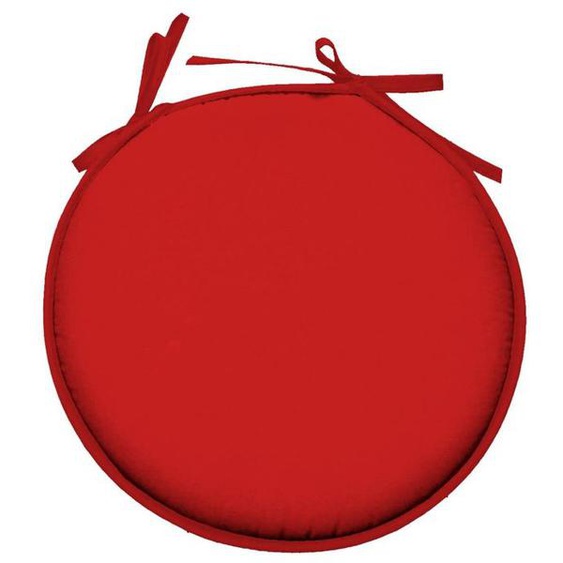 Galette de chaise ronde Unie Pop color 40 cm Rouge