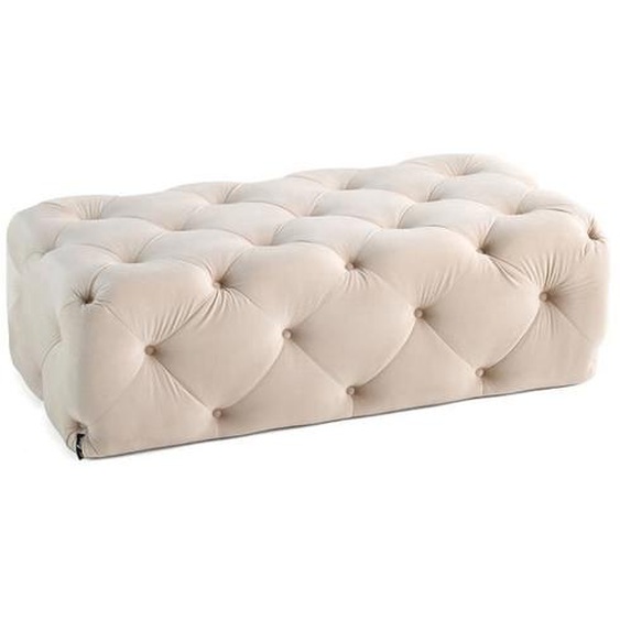 Gallata - pouf Chesterfield - en velours - Beige