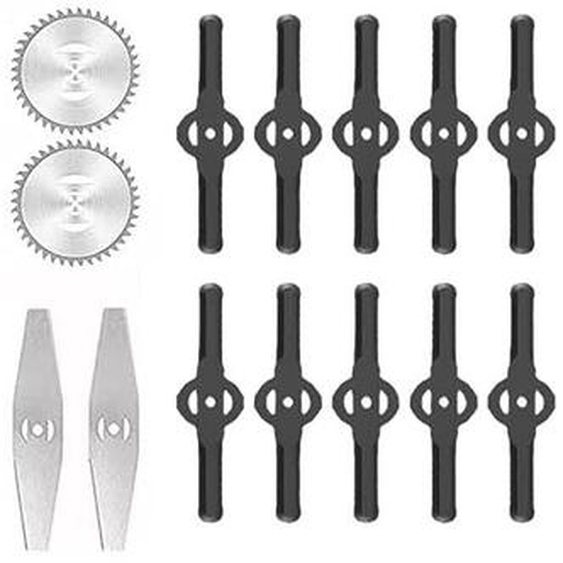 Galozzoit - Accessoires pour tondeuses à gazon Lames de désherbeur électrique Lames de scie Manche télescopique léger pour la coupe du gazon,