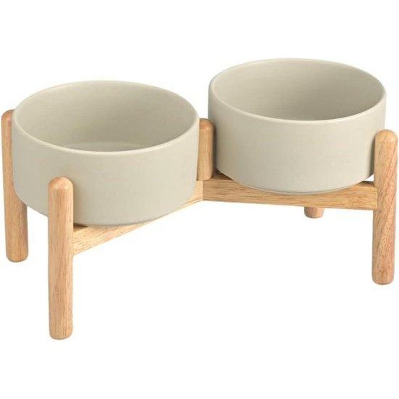 Gamelle en céramique pour chien - Bamboo - pour chiens de taille moyenne et grande - Gris - 850 ml