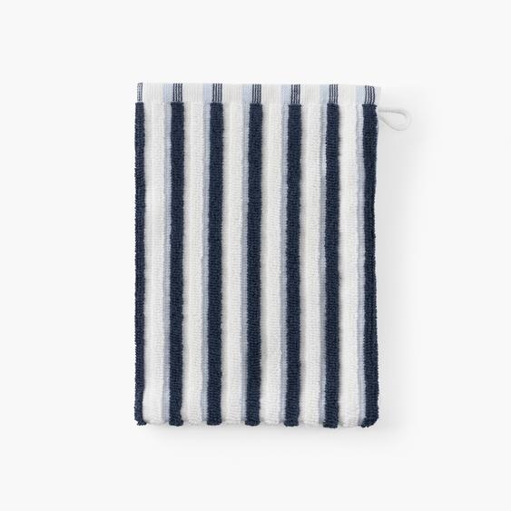 Gant de toilette coton double face Combo marine et bleu ciel