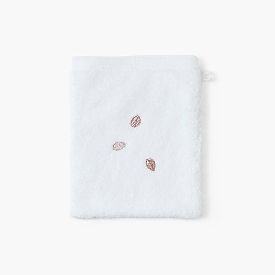 Gant de toilette coton et viscose de bambou Equinoxe II blanc