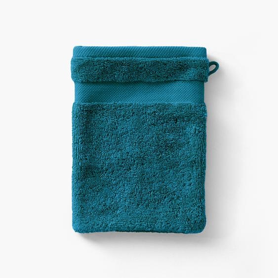 Gant de toilette coton Lola II bleu paon