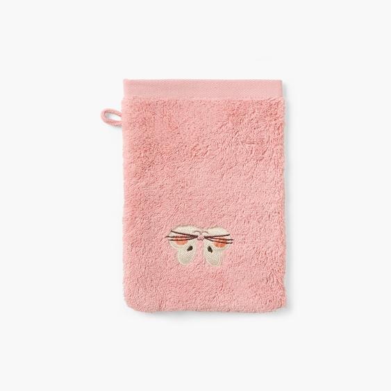 Gant de toilette coton Wonderful vieux rose