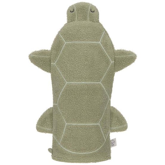 Gant De Toilette Et De Jeu En Éponge Tortue Vert
