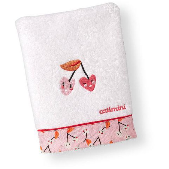 Gant Eponge Fille Escapade Kawaii Coton Blanc Blanc