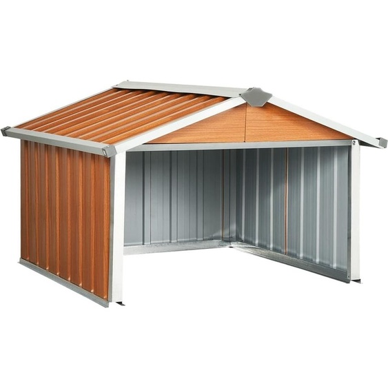 Abri pour robot de jardin 92x97x63 cm Acier galvanisé Marron