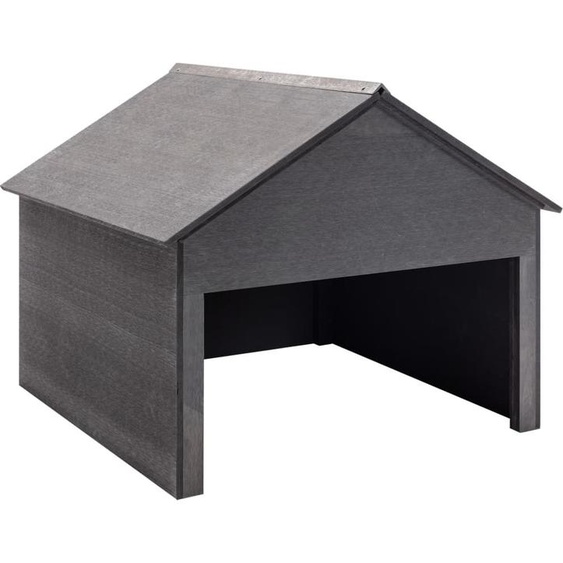 Garage pour tondeuse à gazon Gris 80x80x70 cm WPC