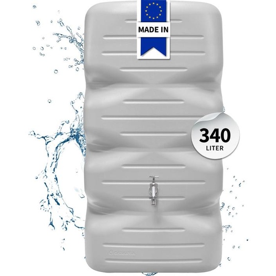 GARANTIA Réservoir de jardin CUBUS 340 L, gris béton