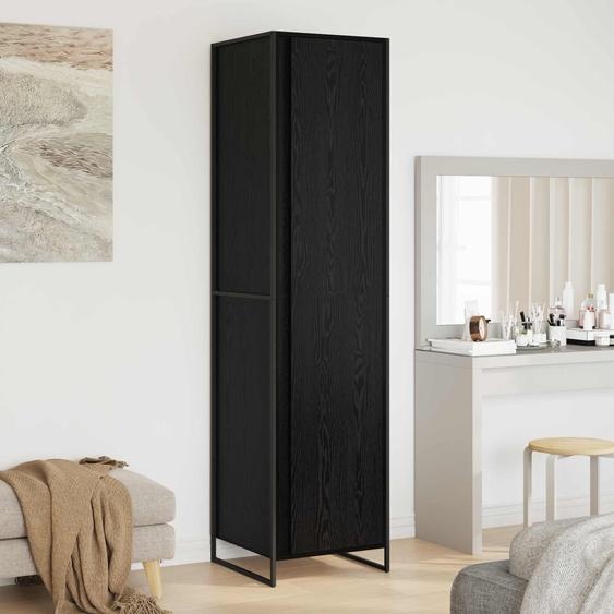 Garde-robe 2 pcs Chêne noir 50 x 50 x 200 cm Bois dingénierie