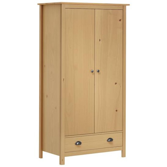 Garde-robe à 2 portes Hill 89x50x170 cm Bois de pin solide