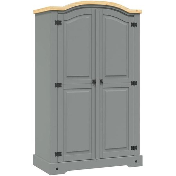 Garde-robe avec 2 portes Gamme Corona pin mexicain Gris