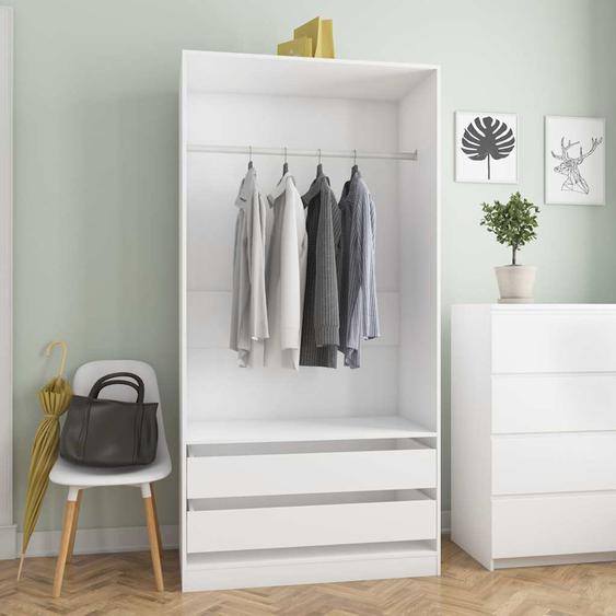 Garde-robe Blanc 100x50x200 cm Bois dingénierie