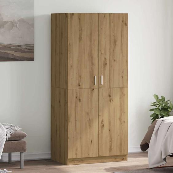 Garde-robe chêne artisanal 80x52x180 cm bois dingénierie