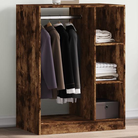 Garde-robe chêne fumé 77x48x102 cm bois dingénierie