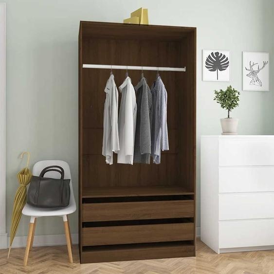 Garde-robe Chêne marron 100x50x200 cm Bois dingénierie