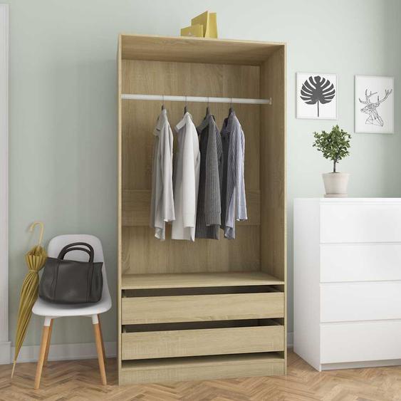 Garde-robe Chêne sonoma 100x50x200 cm Bois dingénierie
