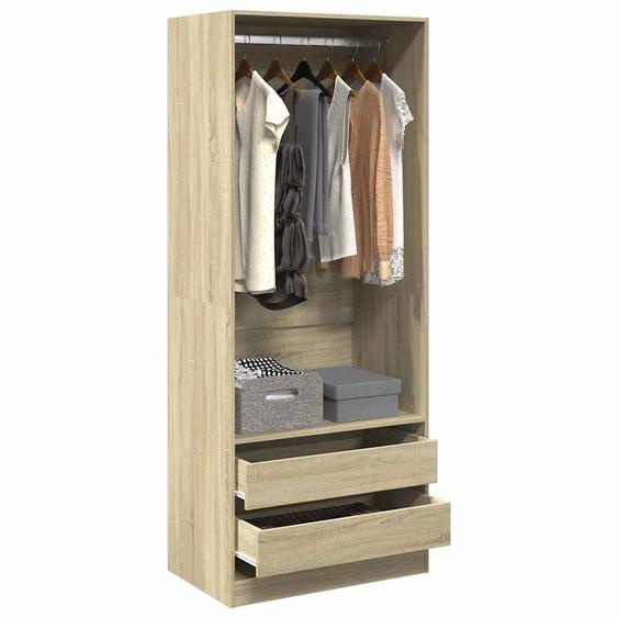 Garde-robe chêne sonoma 80x50x200 cm bois dingénierie